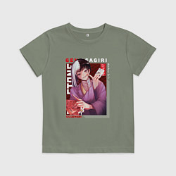 Футболка хлопковая детская Доктор Стоун Dr Stone, Гэн Асагири, цвет: авокадо