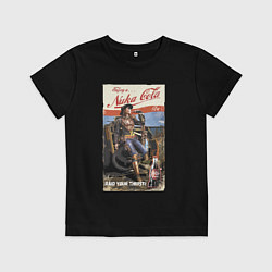 Футболка хлопковая детская Nuka Cola - raid your first!, цвет: черный