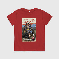 Футболка хлопковая детская Nuka Cola - raid your first!, цвет: красный
