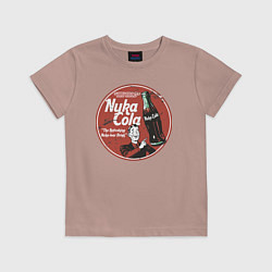 Футболка хлопковая детская Nuka Cola Ice Cold Retro, цвет: пыльно-розовый