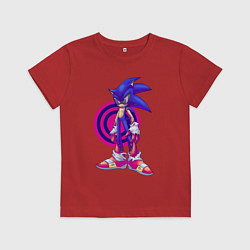 Футболка хлопковая детская Sonic Exe Video game Hedgehog, цвет: красный