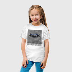 Футболка хлопковая детская Ford Performance, цвет: белый — фото 2