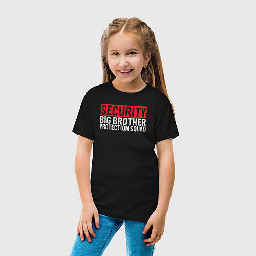 Детская футболка ОХРАНА Большой Брат Отряд Защиты / Черный – фото 4
