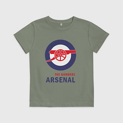 Футболка хлопковая детская Arsenal The Gunners, цвет: авокадо