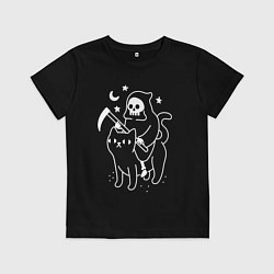 Футболка хлопковая детская ВСАДНИК КОТОПОКАЛИПСИСА, цвет: черный