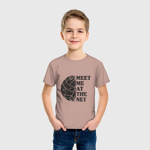 Детская футболка Встретимся у сетки / Пыльно-розовый – фото 3