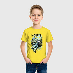 Футболка хлопковая детская Череп с ирокезом, цвет: желтый — фото 2