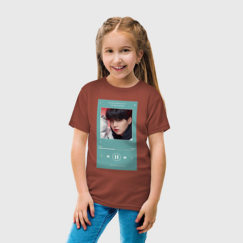 Детская футболка SUGA Мой любимый Айдол / Кирпичный – фото 4