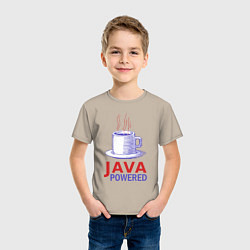 Футболка хлопковая детская JAWA POWERED, цвет: миндальный — фото 2