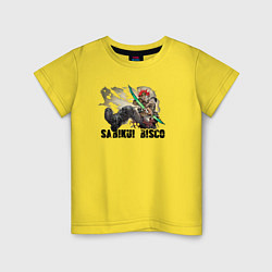 Футболка хлопковая детская Sabikui Bisco, цвет: желтый