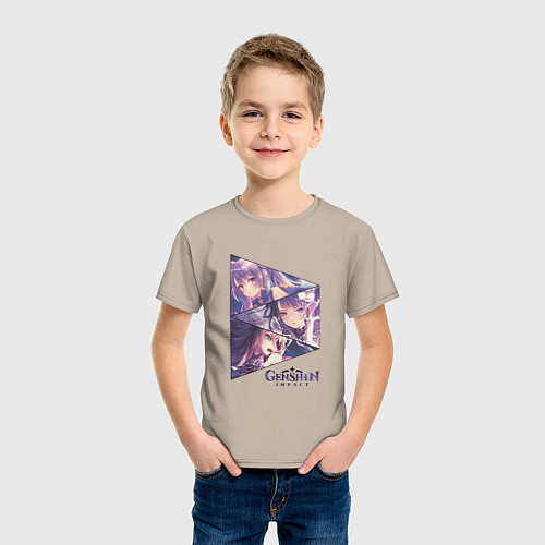 Детская футболка Кэ Цин, Райдэн, Фишль / Миндальный – фото 3