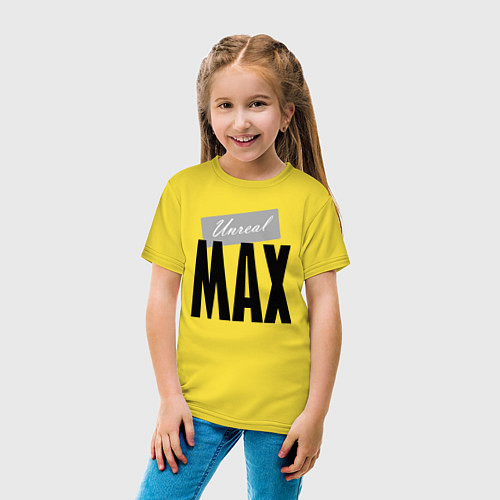 Детская футболка Нереальный Макс / Желтый – фото 4