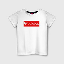 Футболка хлопковая детская Gladiator, цвет: белый