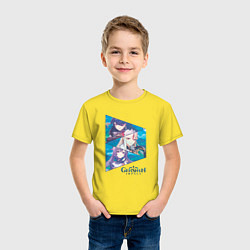 Футболка хлопковая детская Бэй Доу, Нин Гуан, Кэ Цин, цвет: желтый — фото 2