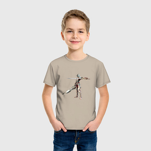 Детская футболка Танцующий с мечами / Миндальный – фото 3