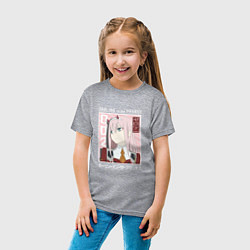 Футболка хлопковая детская Ноль Два 002, цвет: меланж — фото 2