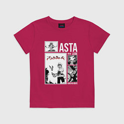 Футболка хлопковая детская Asta art, цвет: маджента