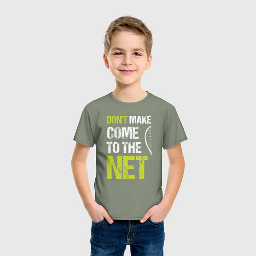 Детская футболка Dont make come to the net теннисная шутка / Авокадо – фото 3