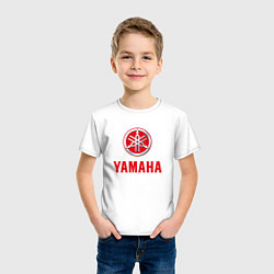 Футболка хлопковая детская Yamaha Логотип Ямаха, цвет: белый — фото 2