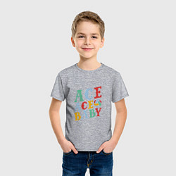 Футболка хлопковая детская Ace Ace Baby, цвет: меланж — фото 2