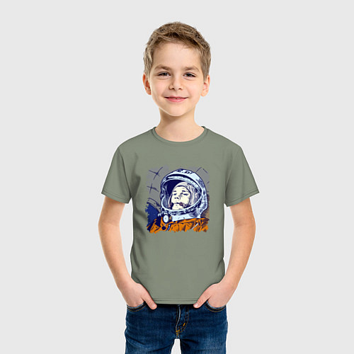Детская футболка Gagarin Never forget / Авокадо – фото 3