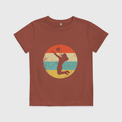 Футболка хлопковая детская Volleyball Set, цвет: кирпичный