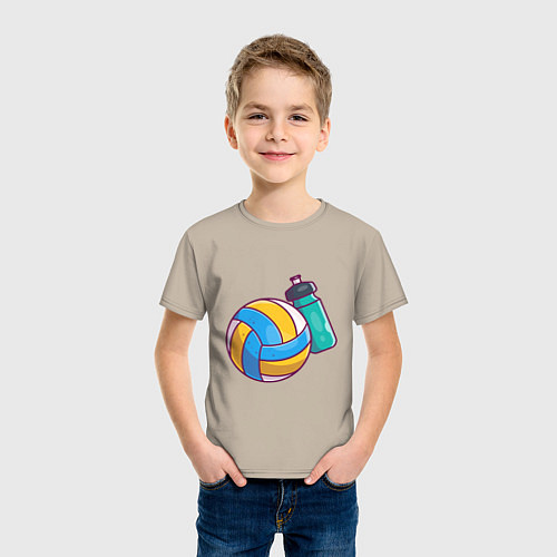Детская футболка Ball & Water / Миндальный – фото 3