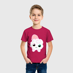 Футболка хлопковая детская Toca Kitchen котик, цвет: маджента — фото 2