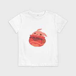 Футболка хлопковая детская Кли силуэт Genshin impact, цвет: белый