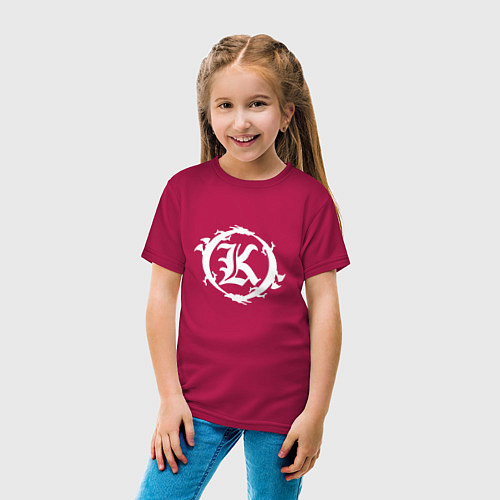 Детская футболка Кукрыниксы логотип / Маджента – фото 4