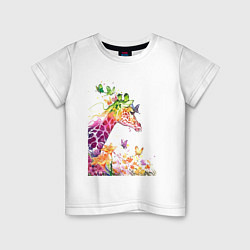 Детская футболка Жираф и бабочки