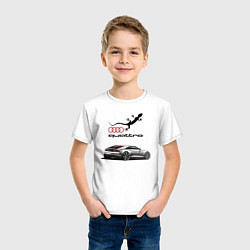 Футболка хлопковая детская Audi quattro Lizard, цвет: белый — фото 2