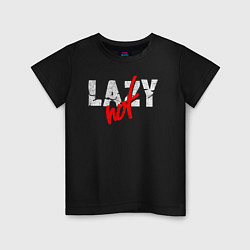 Футболка хлопковая детская Not Lazy, цвет: черный