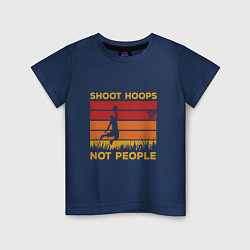 Футболка хлопковая детская Shoot hoops, цвет: тёмно-синий