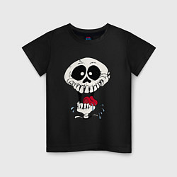 Футболка хлопковая детская Smile Hype Skull, цвет: черный