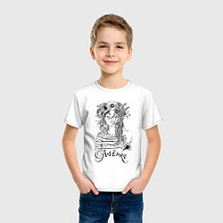 Футболка хлопковая детская Прекрасная Алёнка, цвет: белый — фото 2