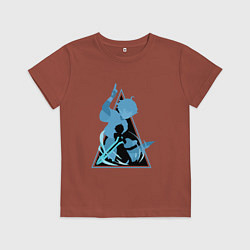 Футболка хлопковая детская Genshin Impact Chun YunЧун Юнь, цвет: кирпичный