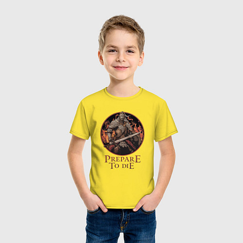 Детская футболка Elden Ring - Prepare to die / Желтый – фото 3