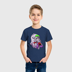 Футболка хлопковая детская Five Nights at Freddys Security Breach - Волчица Р, цвет: тёмно-синий — фото 2