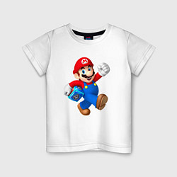 Футболка хлопковая детская Super Mario Hero!, цвет: белый