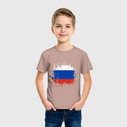Футболка хлопковая детская Music - Russia, цвет: пыльно-розовый — фото 2