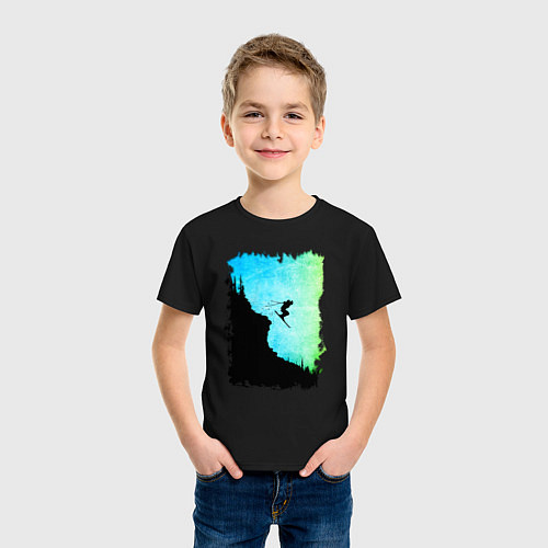 Детская футболка Дроп / Черный – фото 3