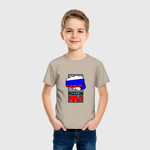 Детская футболка Russian MMA / Миндальный – фото 3