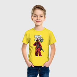 Футболка хлопковая детская GTA 5 Man with gun, цвет: желтый — фото 2