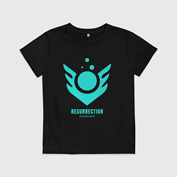 Футболка хлопковая детская Сейдж способность валорант, цвет: черный