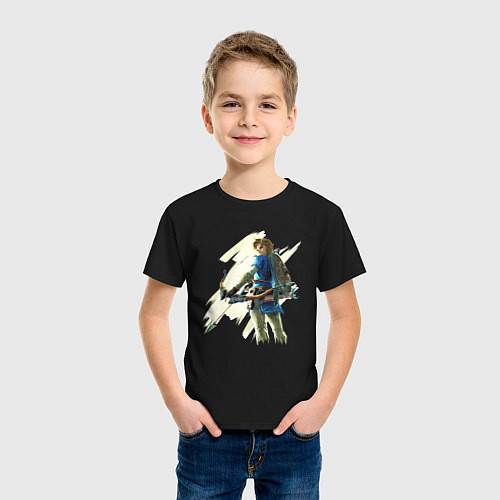 Детская футболка Link с луком / Черный – фото 3