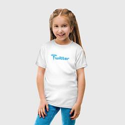 Футболка хлопковая детская Твиттер и Тесла Илон Маск купил Твиттер, цвет: белый — фото 2