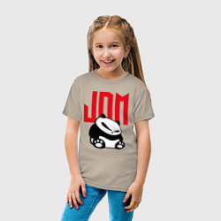 Футболка хлопковая детская JDM Panda Japan Симпатяга, цвет: миндальный — фото 2