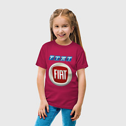 Футболка хлопковая детская FIAT 8, цвет: маджента — фото 2