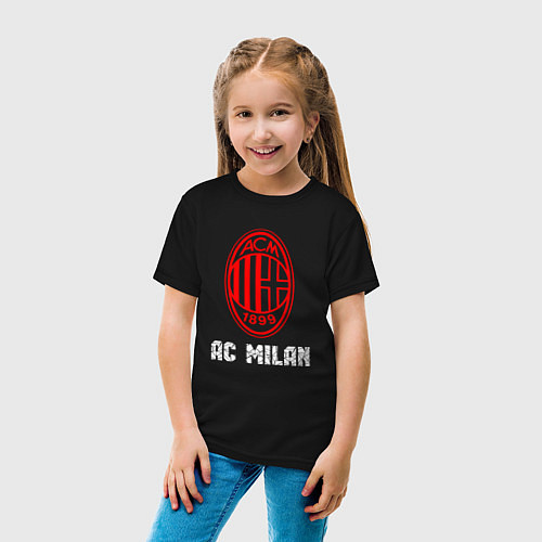 Детская футболка МИЛАН AC Milan / Черный – фото 4